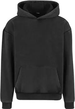 Urban Classics Ladies Short Slub Terry Hoody Sweatshirt black