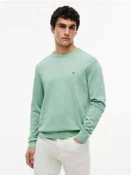 Tommy Hilfiger Essential Cotton Crewneck Regular Fit Pullover (MW0MW39999) cut grass