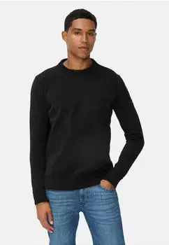 Camel Active Strickpullover mit Rundhalsausschnitt (409500-6K60) asphalt