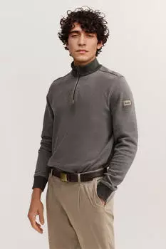 Bugatti Troyer Pullover mit Halbrei&szlig;verschluss (59597331) marine