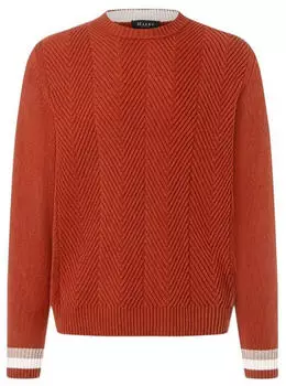 Maerz Strickfleece-Pullover Rundhals (86321838) orange