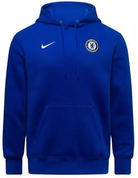 Nike Club Fleece Graphic Pullover Hoodie (II3419) bright blue/white
