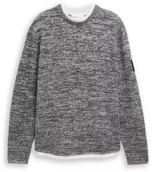 Tom Tailor Denim Pullover (1049199) black white mouline