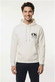 Calvin Klein Kapuzensweatshirt mit großem Rückendruck Regular Fit (35110954) tofu