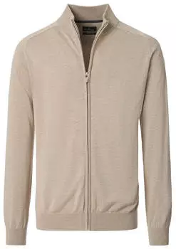 CASAMODA Cardigan Strickjacke Zipper champagner beige