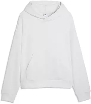 Puma Wardrobe Essentials Boxy Fleece Hoodie (50218352) white glow heather