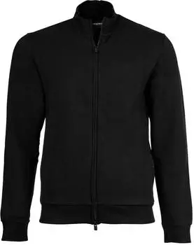 Emporio Armani Basic Terry Sweatjacke mit Stehkragen (EM001866-AF14976-UC001-XL) schwarz