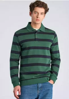 Lindbergh Neck Printed Sweat (25092243) dk gr&uuml;n