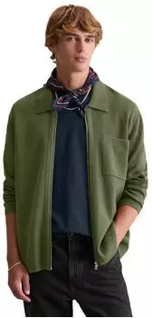 Marc O'Polo Regular Fit Strickjacke dark moss
