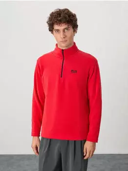 Tommy Hilfiger Men's Half-Zip Fleece Sweatshirt (MIY3REWJ070C) rot