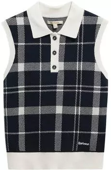 Barbour Allerdale Strickweste dunkelblau/weiß