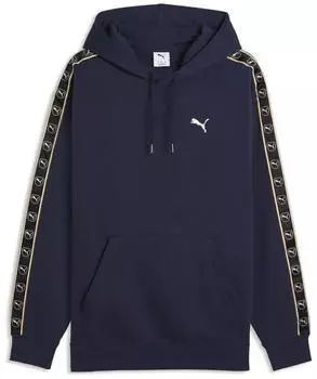 Puma Essentials Elevated Tape Relaxed Hoodie Sweatshirt Relaxed Fit (694342) navy blue