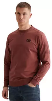 PME Legend Crewneck Waffle Knit Pullover Regular Fit (PLS2409499) roan rouge