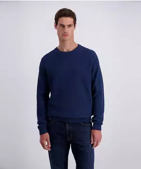 Pierre Cardin Rundhalspullover mit Waffelstruktur-Muster (65078459) sargasso sea