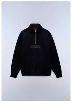 Napapijri Box-Logo Sweatshirt mit kurzem Reißverschluss (NP0A8B33) black beauty