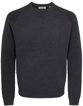 Only & Sons ONSVILLAS LS CREW KNIT OTL Rundhalspullover Regular Fit (22040272) dark grey melange