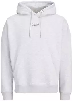 Jack & Jones JCOCLUB BACKPRINT SWEAT HOOD (12300458) kitt/graumeliert/schwarz