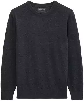 Marc O'Polo Strickpullover aus Bio-Baumwoll-Schurwoll-Mix (72687438) dunkelgrau melange