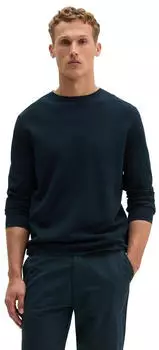 Marc O'Polo Rundhalspullover schwarz navy