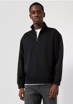 s.Oliver Sweatshirt mit Logo-Stickerei schwarz 2182200.9999.