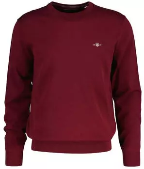 GANT Classic Rundhalspullover aus Baumwolle (8030761) dunkelrot