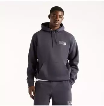 New Balance Reimagined Fleece Hoodie Sweatshirt (MT62E6VJ) schwarz night/dunkelblau