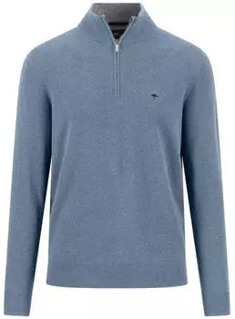 Fynch-Hatton Troyer-Zip Structure Strickpullover (1614802) air blue