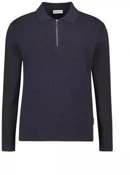 Joop! Ove Polokragenpullover mit feinem Strukturmuster (14683046) dunkelblau