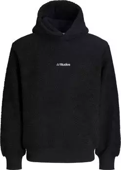 Jack & Jones JJSOHO Teddy Sweat Hood SN Kapuzensweatshirt Relaxed Fit (51584430) schwarz