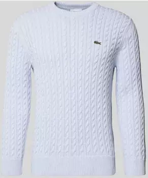 Lacoste Regular Fit Sweatshirt Zopfmuster (AH7627-00) phoenix blue/flour