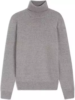 Hugo Boss Rollkragenpullover aus Schurwolle in Mouliné-Strick - Style C-Floriano 50570653 Hellgrau