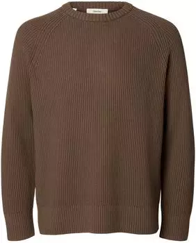Selected SLMBraun Regular Fit Pullover (16101766) chocolate chip