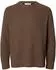 Selected SLMBraun Regular Fit Pullover (16101766) chocolate chip