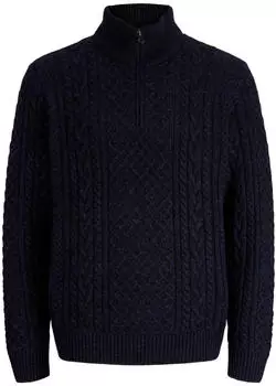 Jack & Jones JPRBLUCALLUM Zopfmuster Strickpullover Regular Fit (12299945) dunkelblau