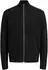 Jack & Jones JJE Soho Ollie Knt High Neck Zip Through Strickjacke (12298535) schwarz