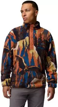 Columbia Helvetia II Printed Half Snap Fleece teakbrown/soarin
