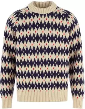 Fj&auml;llr&auml;ven &Ouml;vik Jacquard Knit lightbeige/darknavy
