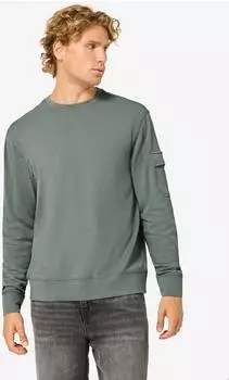 Super Natural Alpine Brush Crewneck eucalyptus