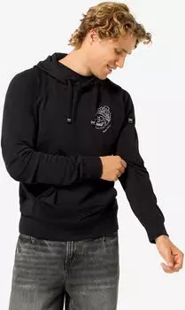 Super Natural Frosty Hoodie jetblack/freshwhite