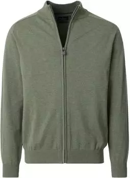 CASAMODA Cardigan Strickjacke Zipper (76696438) apfelgr&uuml;n
