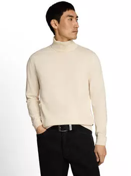 Tom Tailor Basic Strickpullover mit Rollkragen (1038202) gardenia wei&szlig;