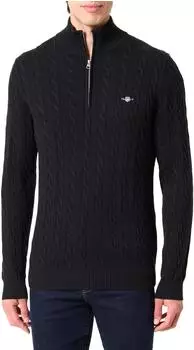 GANT Cotton Cable Half Zip Cable Knit Troyer (8050603) black