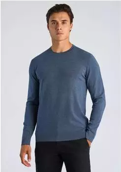 Lindbergh Strickpullover mit Rundhals Slim Fit (50080936) blue mel