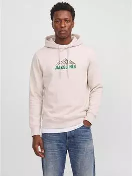 Jack & Jones JJROCHE SWEAT HOOD Kapuzensweatshirt Regular Fit moonbeam/nude/gr&uuml;n/khaki