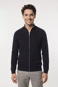 Tom Tailor Strickjacke mit Seitenanteil (1052210) sky captain blau
