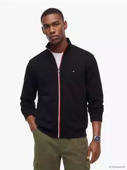 Tommy Hilfiger RWB Tipping Track Sweat Jacket (MW0MW45650) schwarz