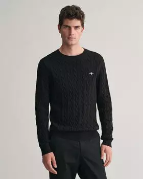 GANT Lambswool Cable Knit Crew Neck Pullover (8050601) cream