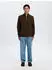 Selected TELLER Pullover Relaxed Fit dunkelbraun