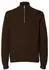 Selected TELLER Pullover Relaxed Fit dunkelbraun