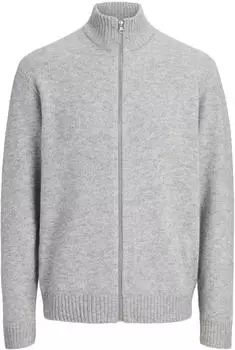 Jack & Jones JJCLEVELAND KNIT ZIP CARDIGAN Regular Fit (12298535) hellgrau